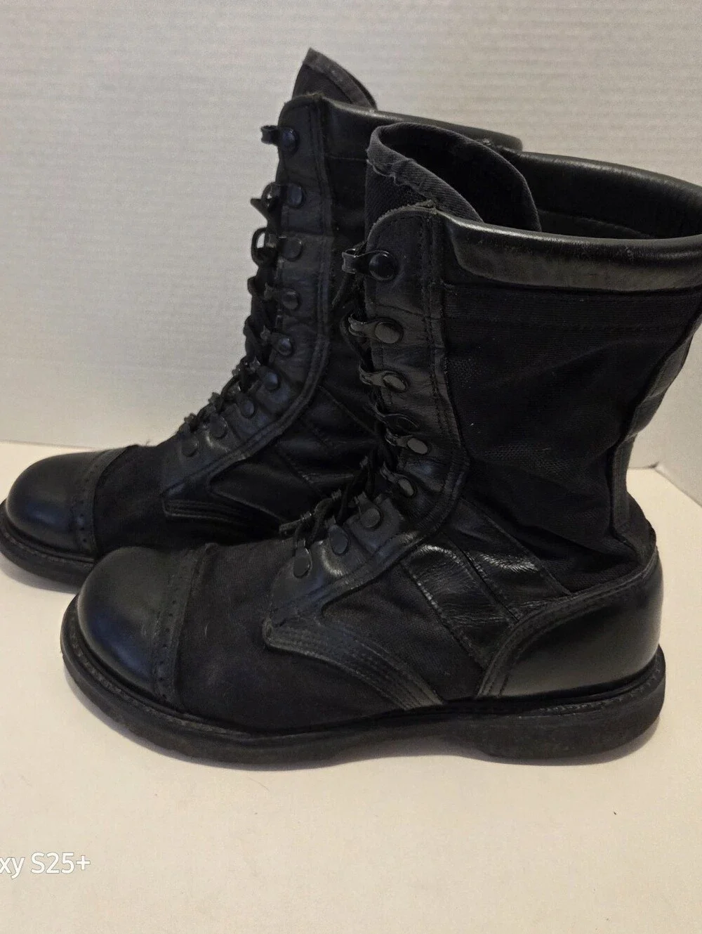 VINTAGE CORCORAN JUNGLE PARATROOPER BOOTS, NYLON MARAUDER MENS 11
